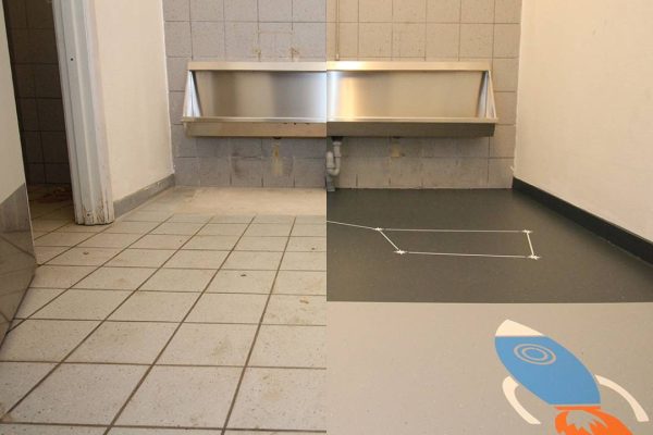 Toilet før og efter